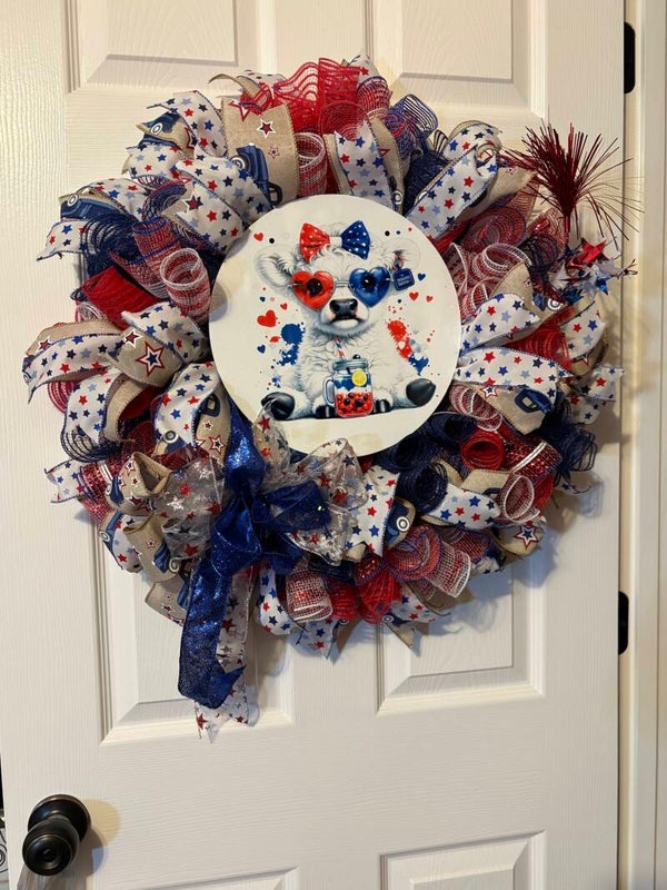 custom patriotic wreath
