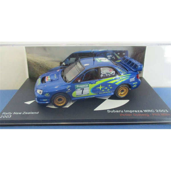Subaru Impreza WRC #7 Rally New Zealand 2003 Petter Solberg 1:43 scale model car