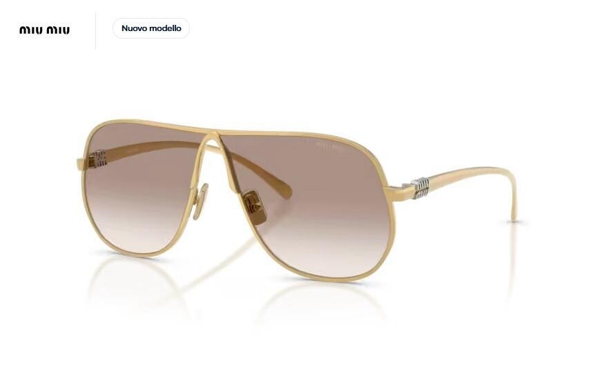 MIU MIU A56S - 5AK90L - Oro - Occhiale metallo da sole donna