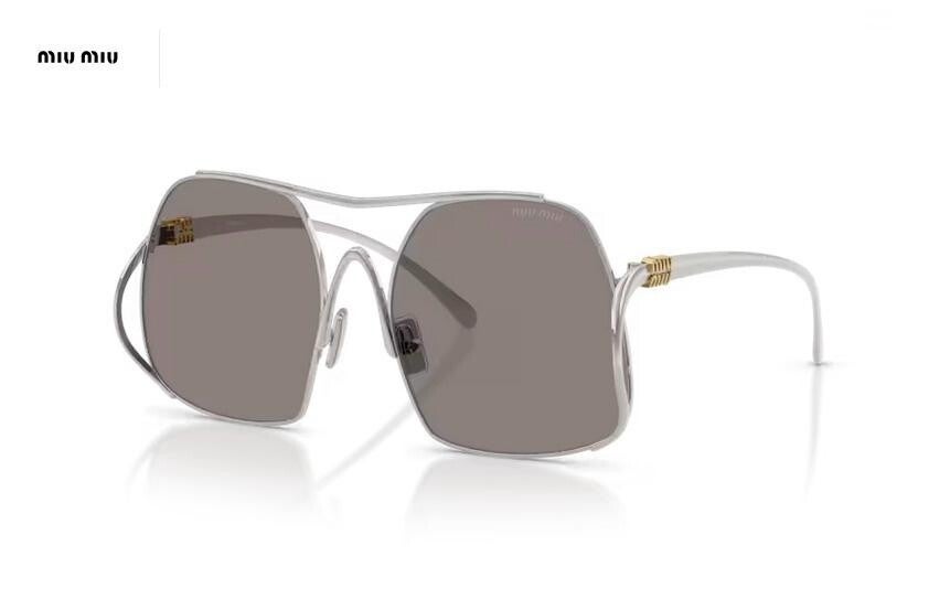 MIU MIU A55S 1BC80Q - Argento - Occhiale da sole donna metallo