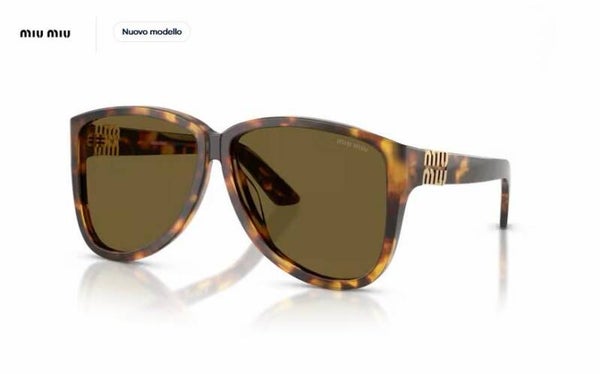 MIU MIU A08S - 14L09Z - Havana miele - Occhiale da sole oversize donna