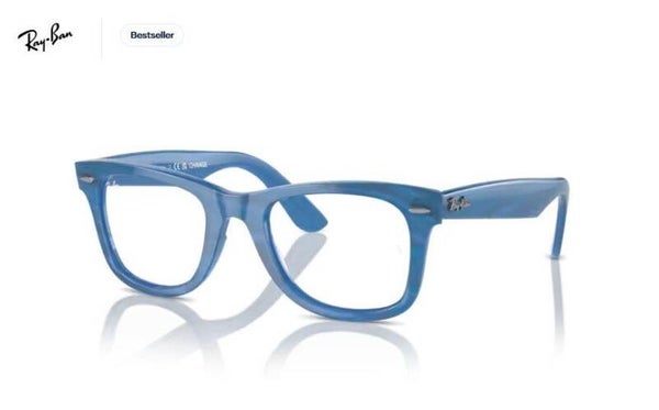 RAY BAN Wayfarer ease - 8384 - Fotocromatiche blu a righe - Occhiale da vista unisex