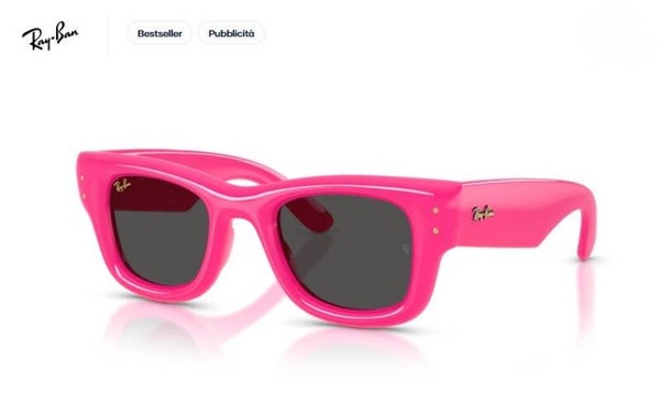 RAY-BAN Wayfarer Puffer by A$AP Rocky 0RB4940 Colore 683287 - Occhiale da sole unisex