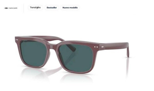 NUANCE AUDIO - Occhialie da vista sole unisex con supporto uditivo per adulti - 0AW5001 - 05 - Bordeaux Brillante