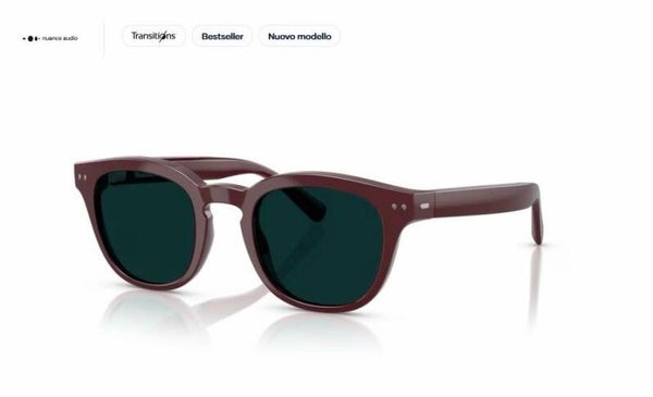 NUANCE AUDIO - Occhiale da vista sole unisex con supporto uditivo - 0AW5002 - 05 - Bordeaux Brillante
