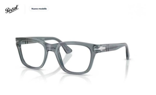 PERSOL - Occhiale da vista unisex - 0PO3389V - Cecil - 1227 - Transparent Ocean