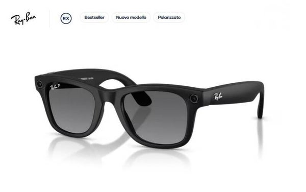 RAY-BAN META Wayfarer GEN2 0RW4012 601ST3 - Nero opaco Occhiali Smart AI Unisex 50 M Polarizzato