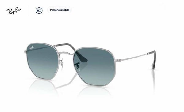 RAY-BAN - 0RB3548N HEXAGONAL - 003/3M - Argento - 51 (M) - Occhiale da sole unisex