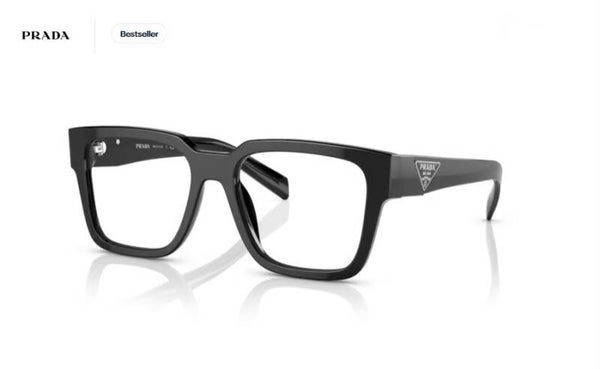PRADA – 0PR 08ZV – 1AB1O1 – Nero Lucido – Misura 54 (M) – Occhiale da Vista Unisex
