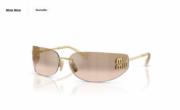 Miu Miu 0MU A51S 5AK20P Oro – Occhiali da Sole Rimless Calibro 75