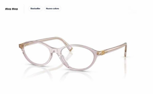 MIU MIU 0MU 09XV 12W1O1 53 (M) Transparent Mauve – Occhiale da Vista Donna