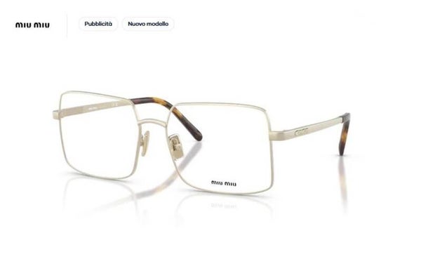MIU MIU 0MU C53S 27T10W 59 (XXL) Champagne – Occhiale da Vista Donna con Filtro Anti Luce Blu