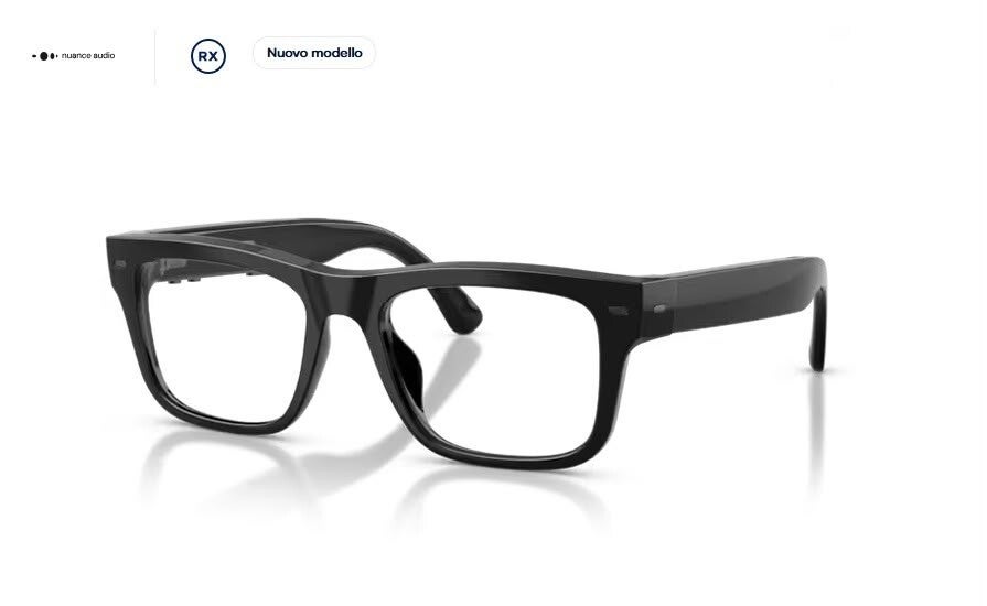NUANCE AUDIO PLUS 0AW5005 SQUARE L 06 Nero – Occhiale Acustico Elettronico Unisex