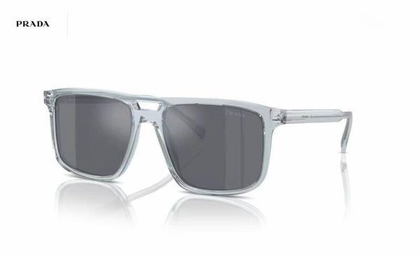 PRADA 0PR A22S 19T175 58 (XL) Azzurro Trasparente – Occhiale da Sole Uomo