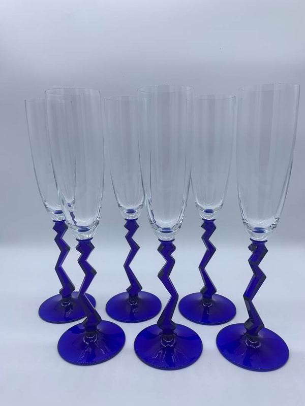 Schott & Zwiesel Postmoderne Memphis Milano stijl. Champagne flutes