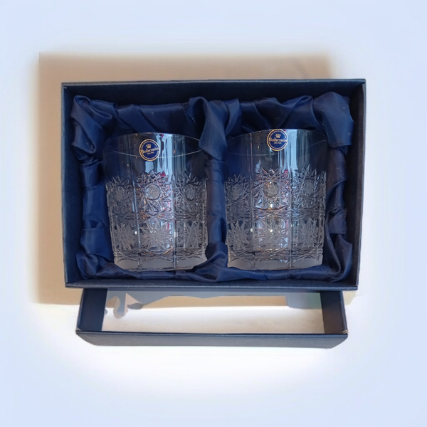 Bohemia hand cut Tumblers in giftset