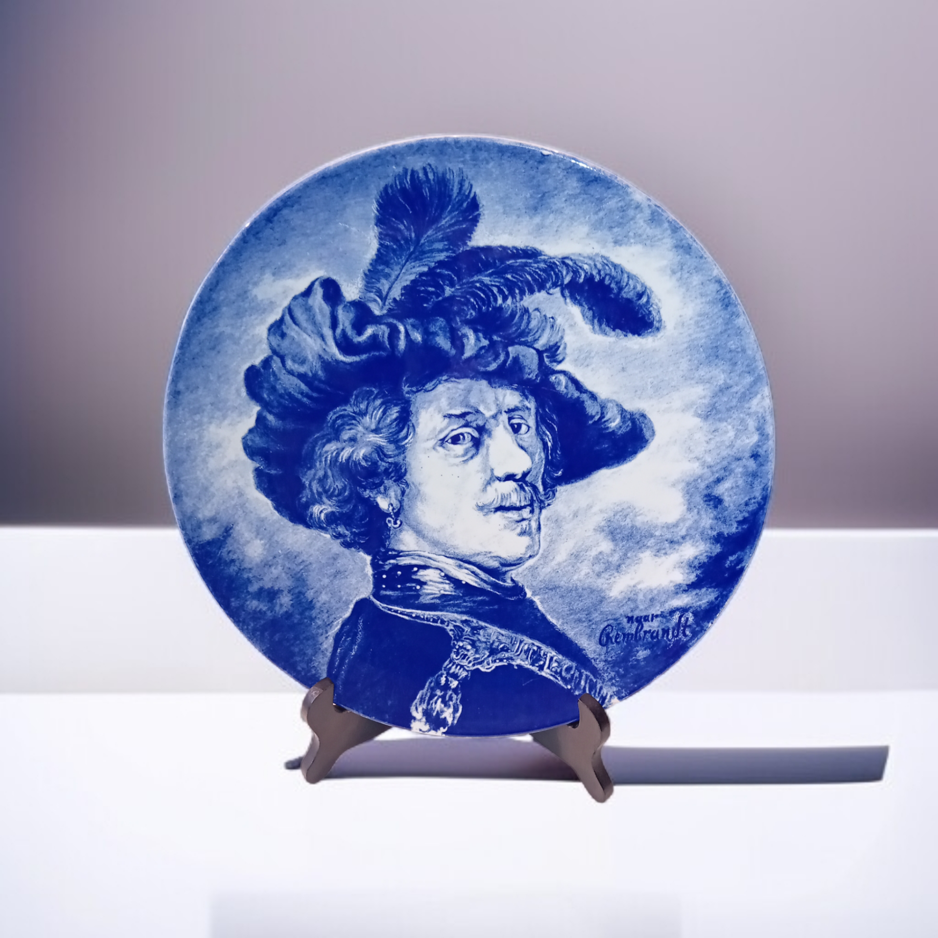 Boch La Louviere/Delft--- Rembrandt en vrouw