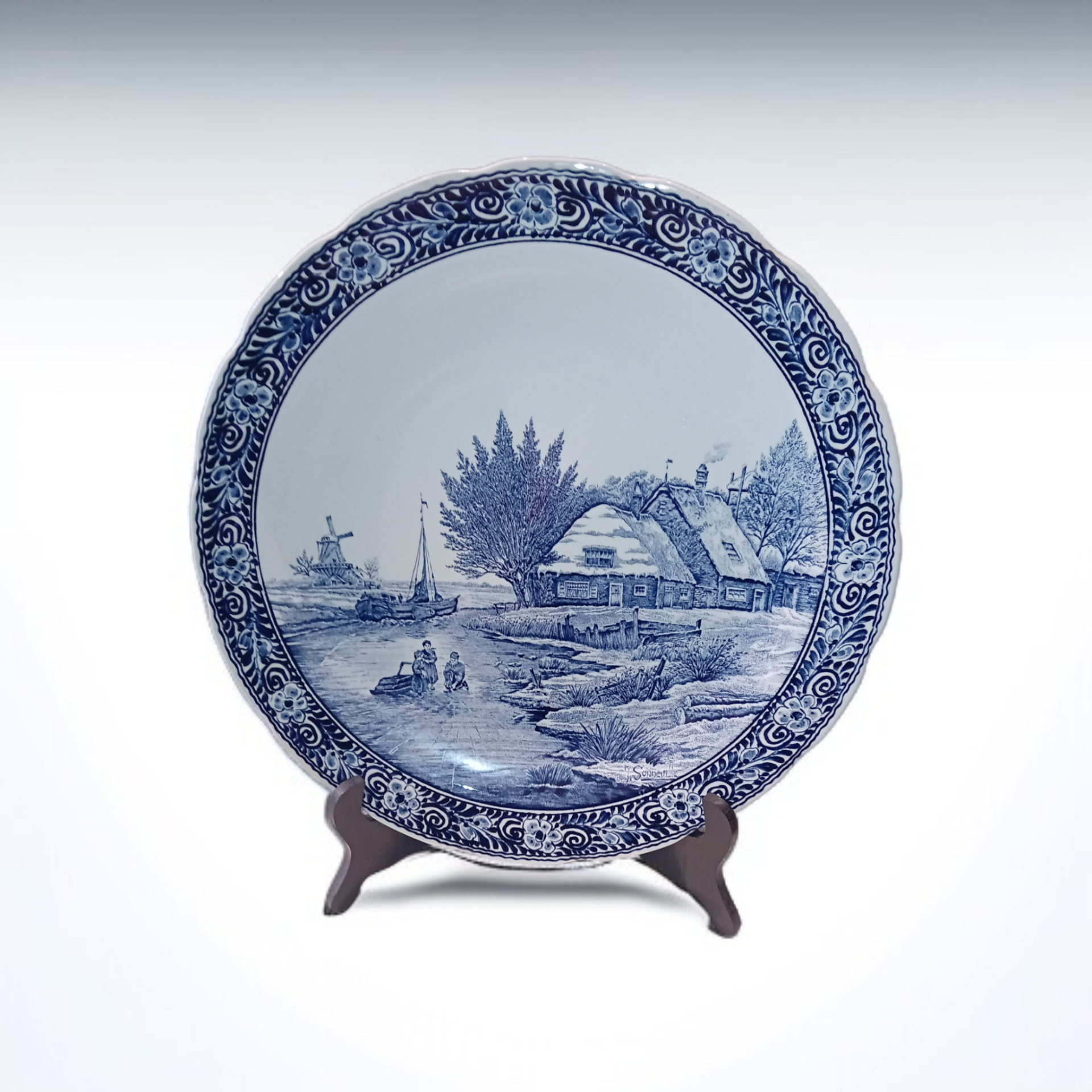Boch Belgium -Delfts blauw hangbord