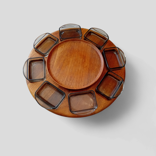 Digsmed Teak houten serving tray "Lazy Susan"
