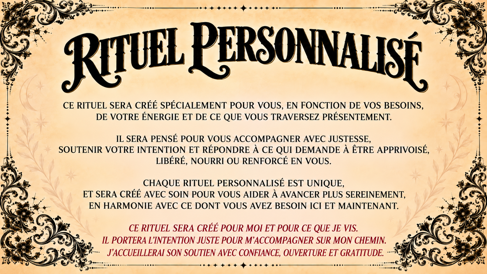 Rituel Personnalisé