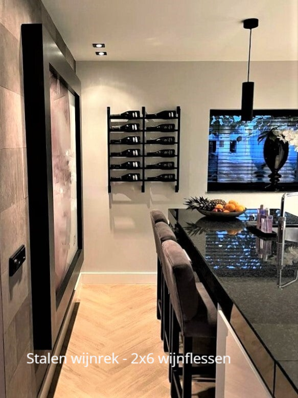stalen wijnrek industrieel
