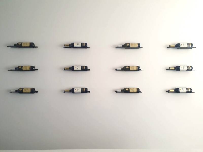 stalen wijndrager zwart