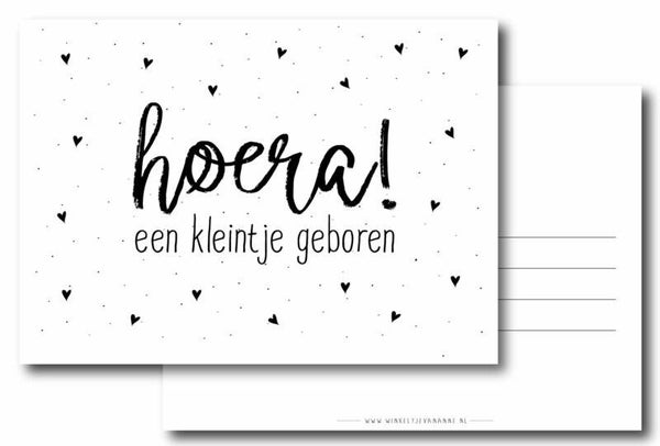 Ansichtkaart | Kleintje geboren