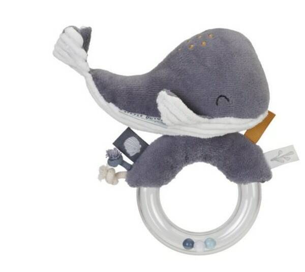 Little Dutch | Ring Rammelaar walvis | Ocean blue