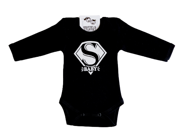 Romper Super baby | Zwart