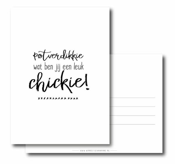 Ansichtkaart | Leuk Chickie