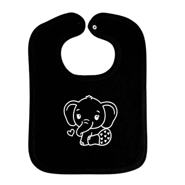 Slabbetje | Uni Line | Jersey | Olifant | Zwart