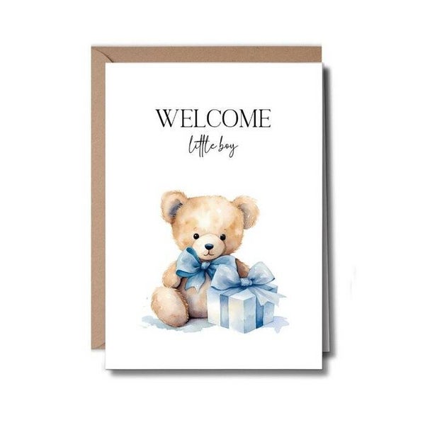Cadeaupakket kaartje | Welcome Little Boy