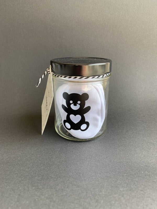 Glazen Cadeaupotje | Beertje met slofjes