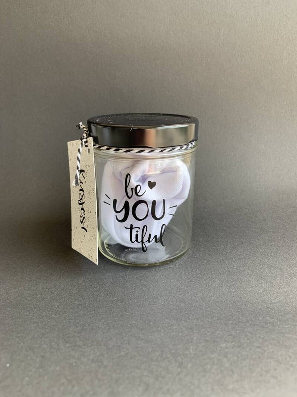 Glazen Cadeaupotje | Be You Tiful met slofjes