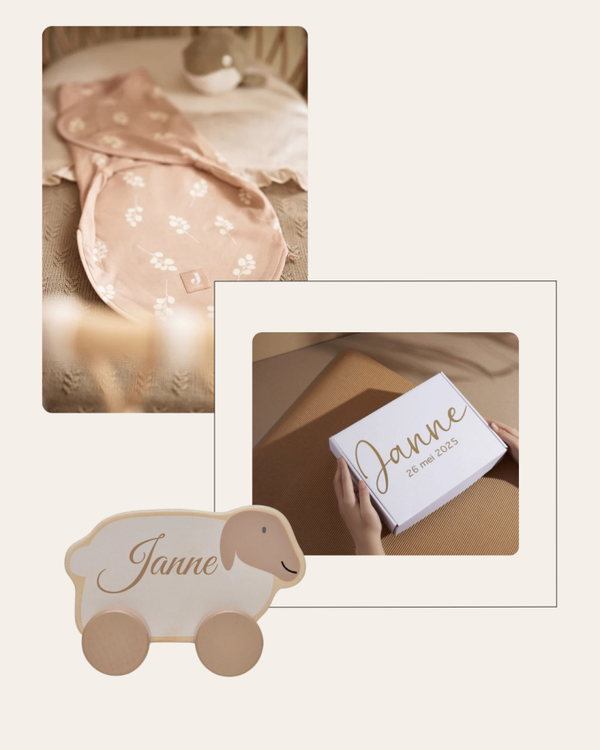 Geschenkset | Wrapper | Schaapje op wieltjes