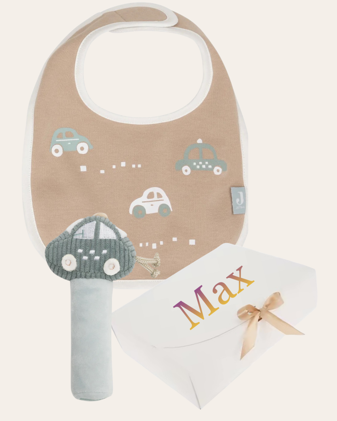 Geschenkset | Slabbetje | Thema Tiny Park | Rammelaar On The Go