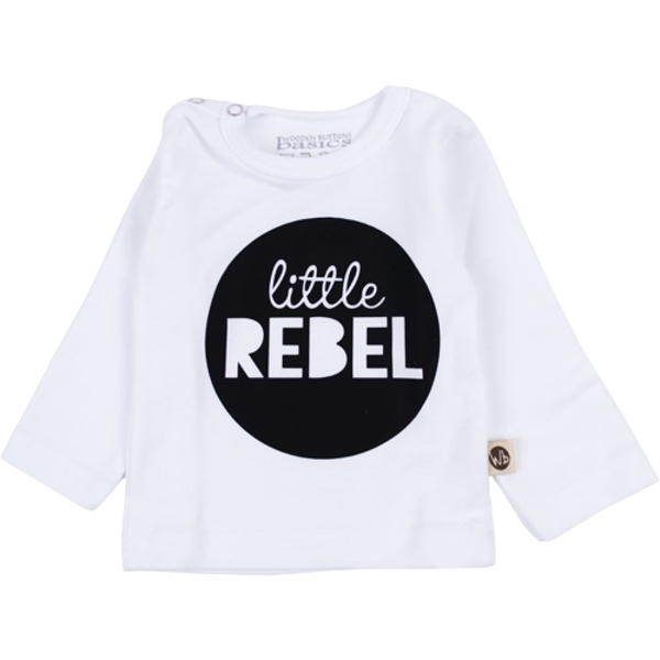 T-Shirt | Wit | Little rebel | maat 74-80