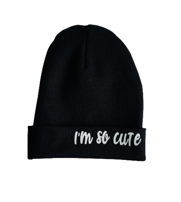 Mutsje | Basic | Uni Line | I'm so cute | Zwart