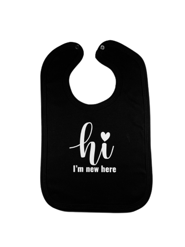 Slabbetje | Uni Line | Jersey | Hi i'am new here | Zwart