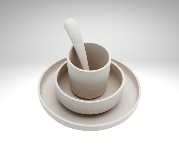 Geschenkset | Eetservies | 4 Delig | Siliconen | Nougat | Jollein