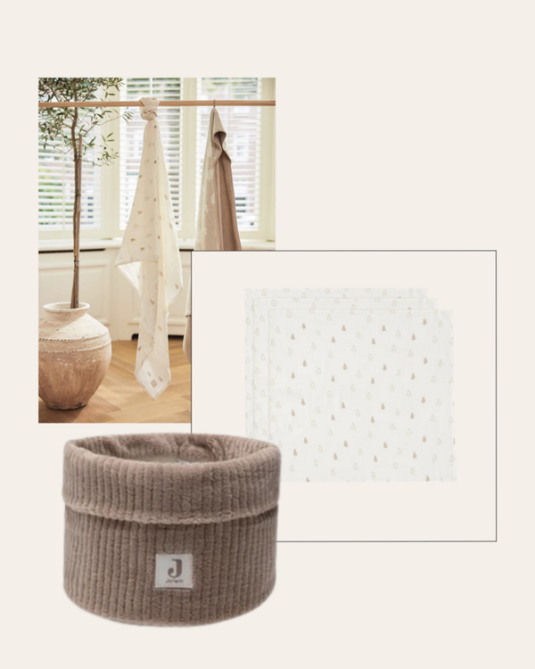 Geschenkset | Hydrofiele Doeken Nijntje  | Commodemandje Cloudy Rib | Milky Coffee