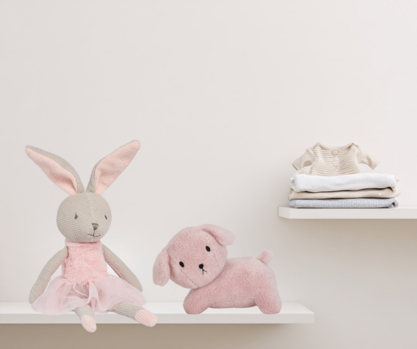Geschenkset | Jolein Knuffel Bunny Nola | Knuffel hondje Pink