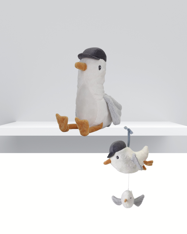 Geschenkset | Meeuw Jack | Knuffel/Muziekhanger | Little Dutch