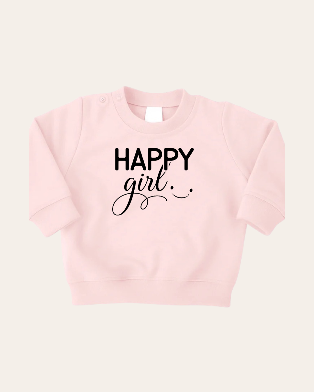 Basic Sweather | Licht Roze | Happy Girl