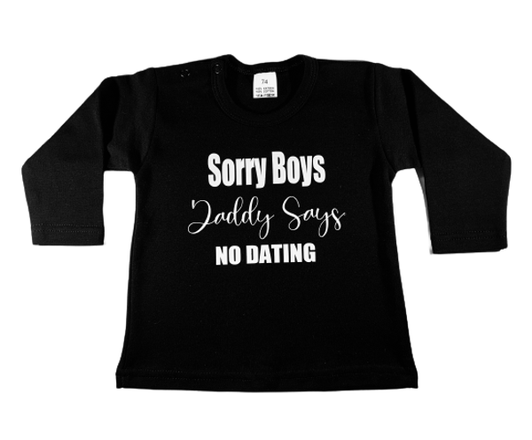 T Shirt | Zwart | Sorry Boys | maat 74