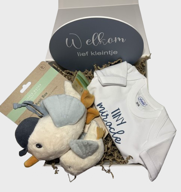 Kraamcadeaupakket | Medium | Tiny Miracle | Blauw | Jesse