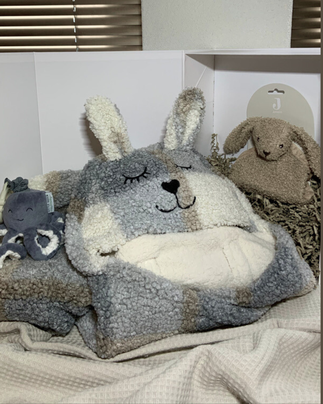 Kraamcadeaupakket | Groot | Bunny Check | Boucle | Pepijn