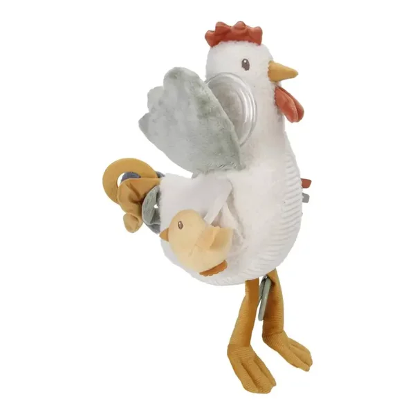 Little Dutch |  Little Farm | Activiteiten Knuffel | Kip | 25 cm.