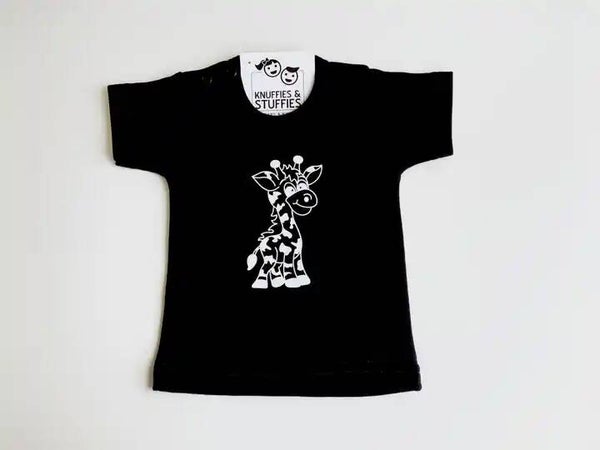 T-shirt Giraffe | Zwart