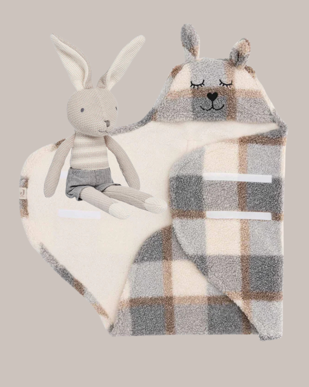 Geschenkset | Wikkeldeken | Knuffel Bunny